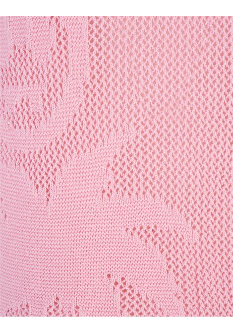 Pink Perforated Sleeveless Top  BARROW | 033965BW008