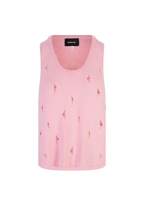 Pink Tank Top With All-Over Breaks BARROW | 033980BW008