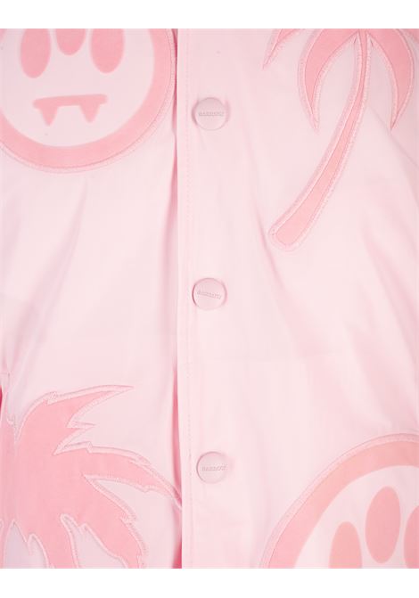Pink Bomber Jacket With Tone On Tone Print BARROW | 034061BW008