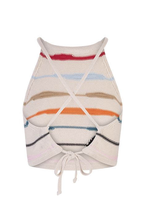 Butter Top with Logo and Multicolour Stripes BARROW | 034077BW004