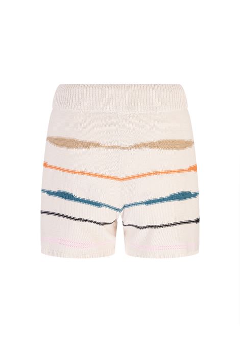 Butter Shorts with Logo and Multicoloured Stripes BARROW | 034078BW004