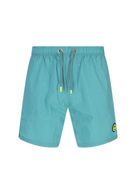 Turquoise Swim Shorts With Logo Patch BARROW | 034147BW005