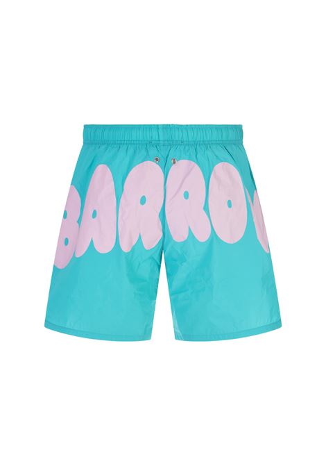 Swim Shorts Turchesi Con Stampa Logo BARROW | 034148BW005