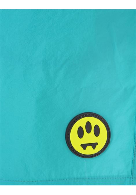 Turquoise Swim Shorts With Logo Print BARROW | 034148BW005