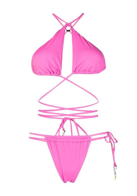 Pink Crossed Triangle Bikini BARROW | 034204BW007