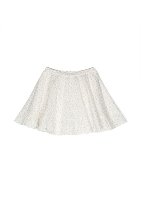 White Flared Mini Skirt With All-Over Cherries BONPOINT | S03GSKW00105602