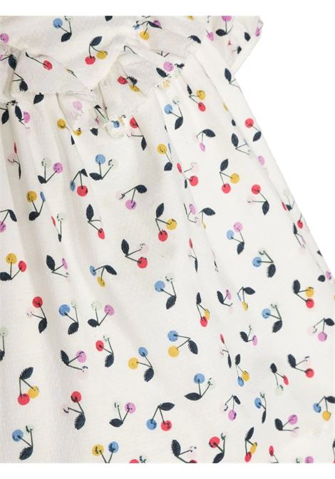 White Dress With Multicoloured Cherries BONPOINT | S03XDRW00111680