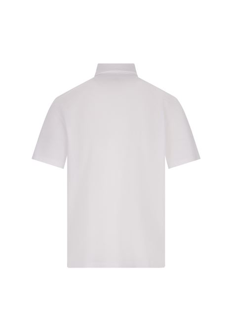 Classic Polo Shirt In White Cotton Pique BORRELLI | PL401-CCK402101