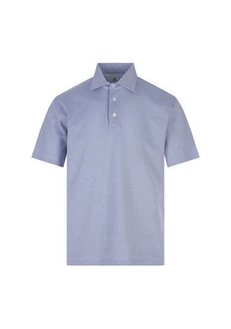 Classic Polo Shirt In Light Blue Cotton Pique BORRELLI | PL401-CCK402103
