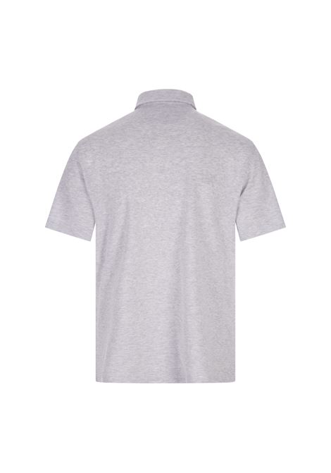Classic Polo Shirt In Grey Cotton Pique BORRELLI | PL401-CCK402111
