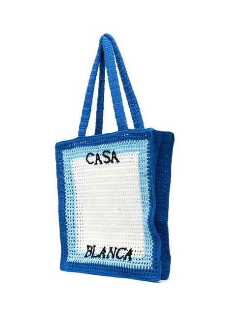 Blue Crochet Cuzimala Shopping Bag CASABLANCA | AS23-BAG-01104