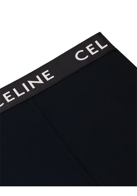 Black Leggings With Logo Band CELINE | 2Z131762Q38NO