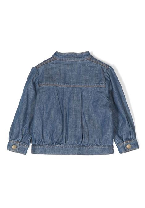 Blue Denim Jacket With Embroidered Logo Chloé Kids | C06144Z10