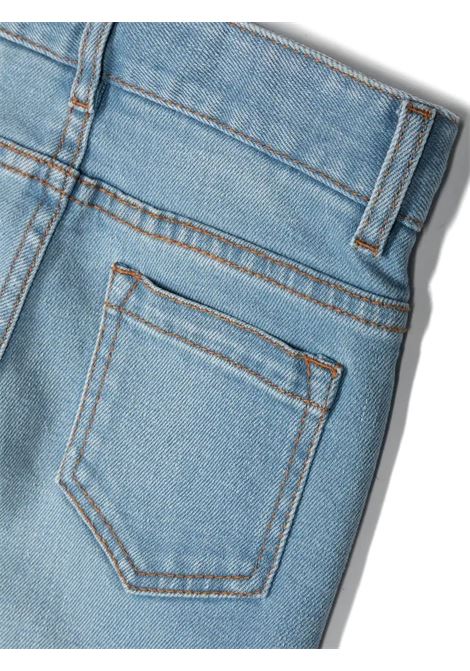 Jeans Dritti In Denim Slavato Blu Chiaro Chloé Kids | C14729Z04