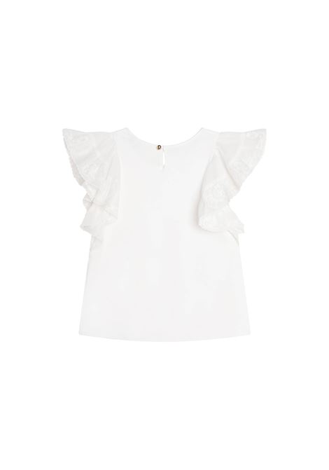 White Top With Ruffle Chloé Kids | C15D96117