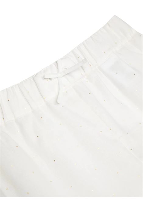 White Pijamas With Golden Micro Polka Dots Chloé Kids | C18040117