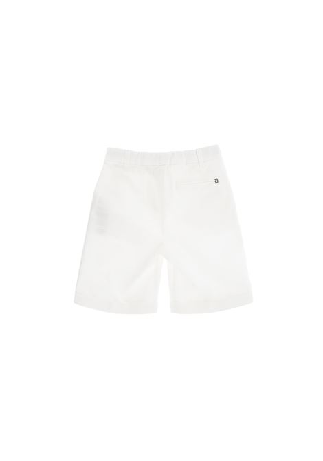 White Bermuda Shorts With Logo DONDUP JUNIOR | DMBE52-CE234-BD003B006
