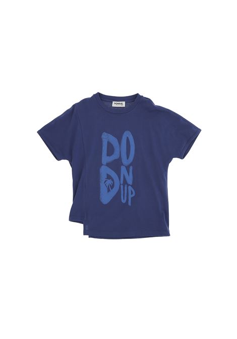 Blue T-Shirt With Graffiti Logo DONDUP JUNIOR | DMTS103C-JF65-BD0034005