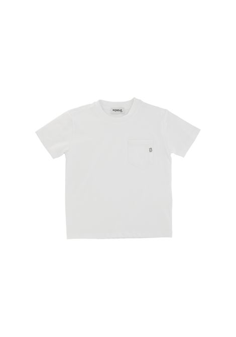White T-Shirt With Pocket DONDUP JUNIOR | DMTS106C-JF65-BD003B006