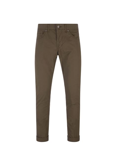 Military Green George Trousers With Turn-Up DONDUP | UP232-GSE046 PTD656