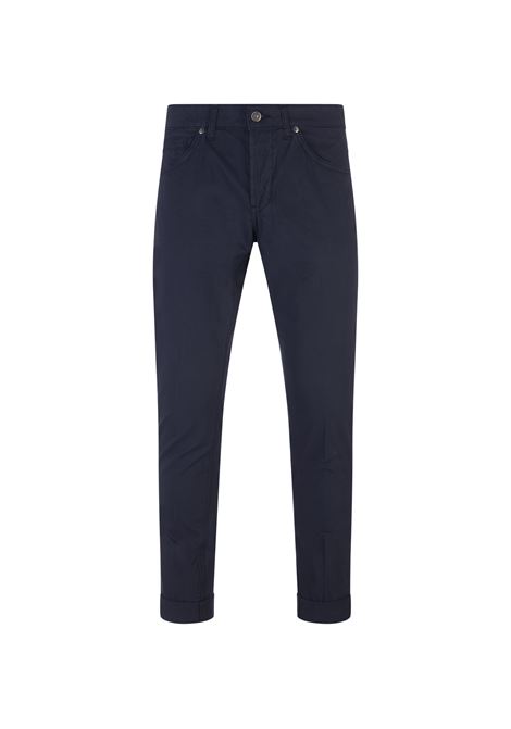 Dark Blue George Trousers With Turn-Up DONDUP | UP232-GSE046 PTD894