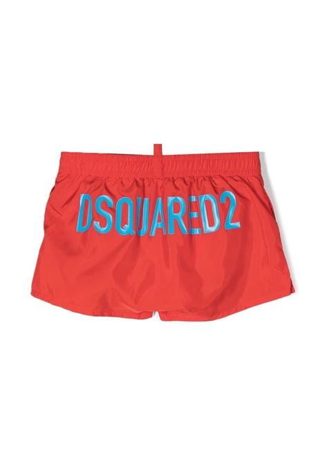 Red Swim Shorts With Back Logo DSQUARED2 KIDS | DQ1644-D00QKDQ0413