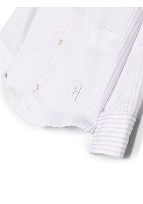 White and Beige Striped Shirt ELEVENTY KIDS | ES5P00-0246100BG