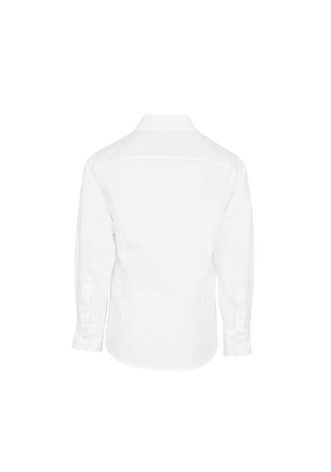Camicia In Cotone Bianco Con Patch Logo ELEVENTY KIDS | ES5P50-P0013100