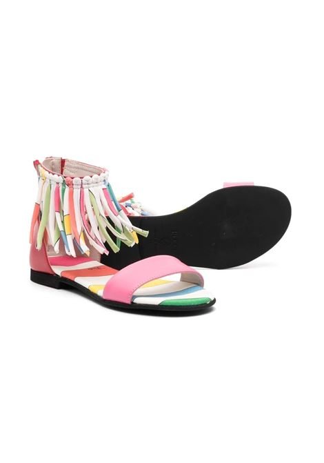 Sandal with Frage and Marble Print EMILIO PUCCI JUNIOR | PS0C96-Z0833999