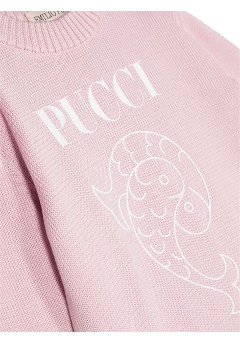 Pink Pullover With Logo EMILIO PUCCI JUNIOR | PS9A00-X0018515