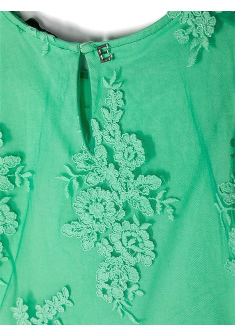 Green Tulle Blouse With Embroidery ERMANNO SCERVINO JUNIOR | SFCA037C-TU78-BS0011000