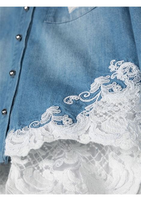Blue Denim Shirt With White Lace ERMANNO SCERVINO JUNIOR | SFCA040C-DF020-BS0024006