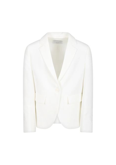 White Blazer With Embroidery On Sleeves ERMANNO SCERVINO JUNIOR | SFGC008-GA39-BS0020005