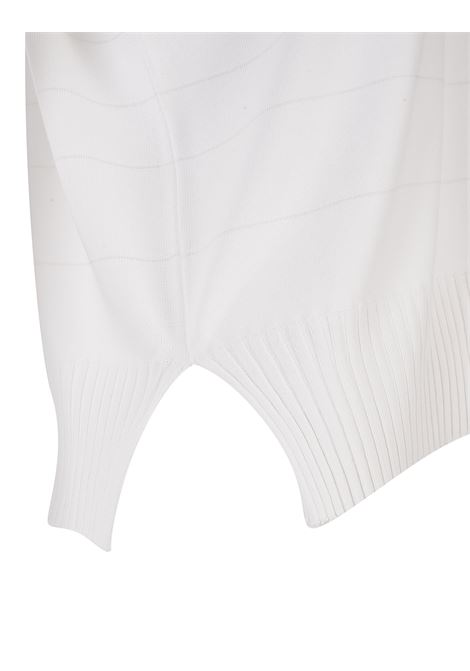 White Tecna Striped Polo Shirt FEDELI | 6DE050180001
