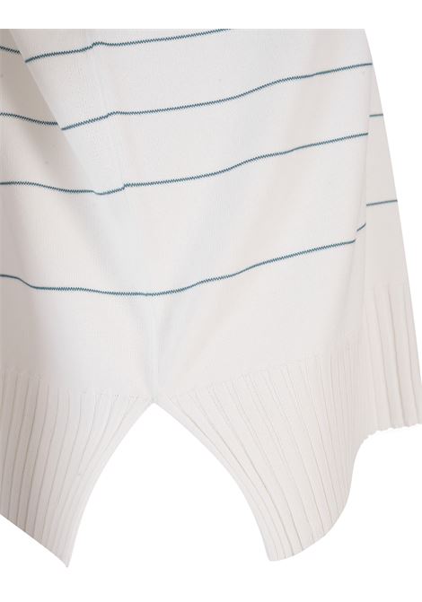 White and Blue Striped Tecna Polo FEDELI | 6DE050180004