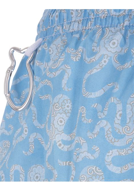 octopus - Print light blue Swim Shorts FEDELI | UE00318-C075996