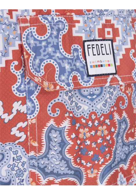 red Sea fantasy print Swim Shorts FEDELI | UE00318-C076008
