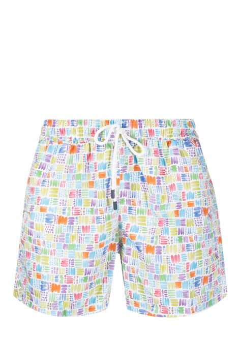Swim Shorts Con Micro Pattern Multicolore FEDELI | UE00318-C076434