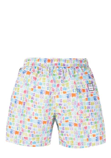 Swim Shorts With Multicolor Micro Pattern FEDELI | UE00318-C076434