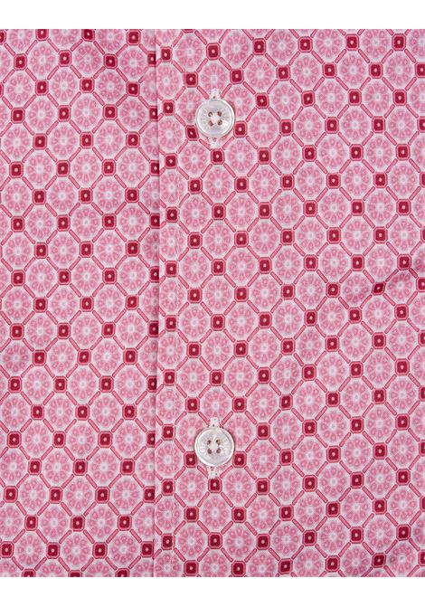 Pink Shirt With Micro Geometric Floral Pattern FEDELI | UE00512-C07571-CC2