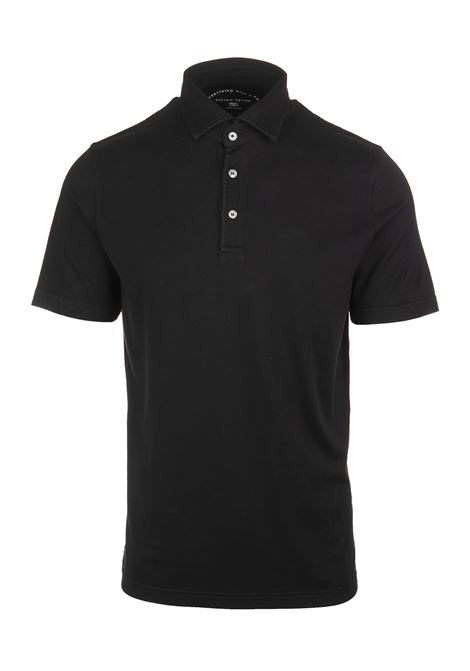Black Polo Shirt In Organic Cotton FEDELI | UED011036