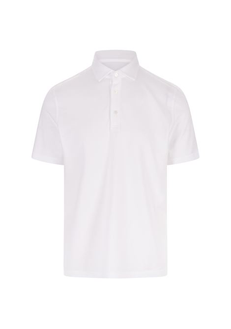 White Polo Shirt In Organic Cotton FEDELI | UED011041