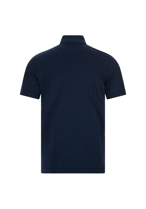 Short-Sleeved Polo Shirt In Navy Blue Cotton FEDELI | UED0303CE-CC626
