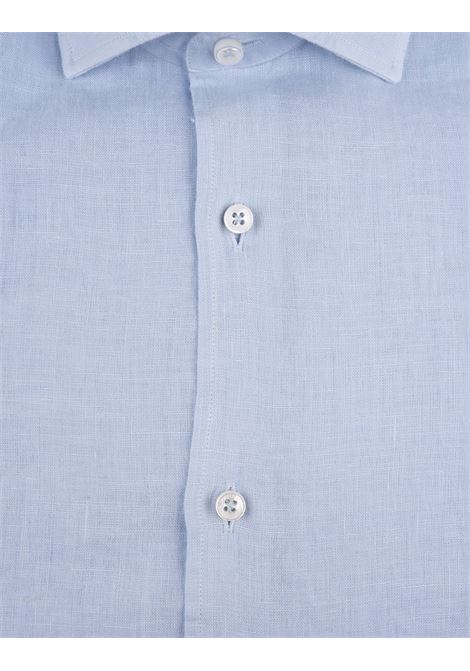 Light Blue Linen Classic Shirt FEDELI | UED0501CE-CC836