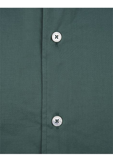 Forest Green Poplin Classic Shirt FEDELI | UED0507CE-CC104
