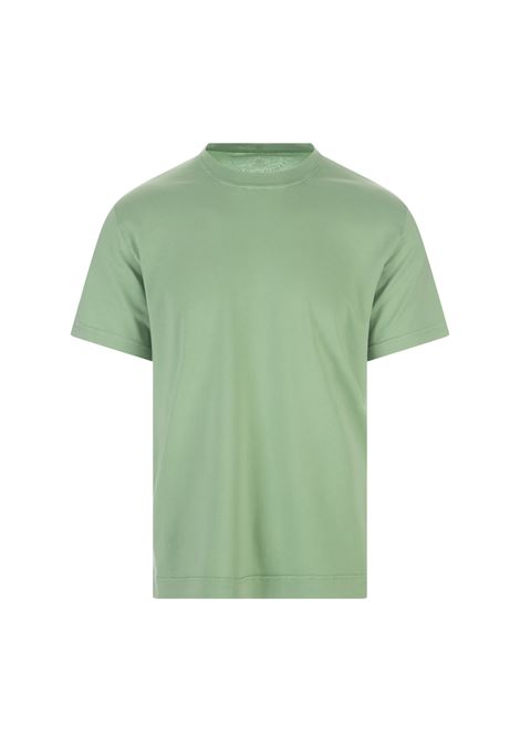Basic T-Shirt In Light Green Organic Cotton FEDELI | UEF0103153