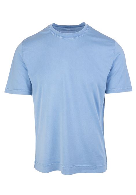 Basic T-Shirt In Light Blue Organic Cotton FEDELI | UEF010321
