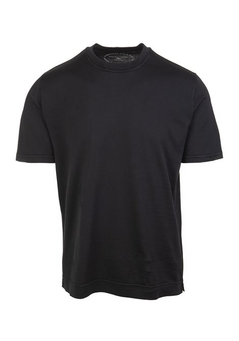 Basic T-Shirt In Black Organic Cotton FEDELI | UEF010336