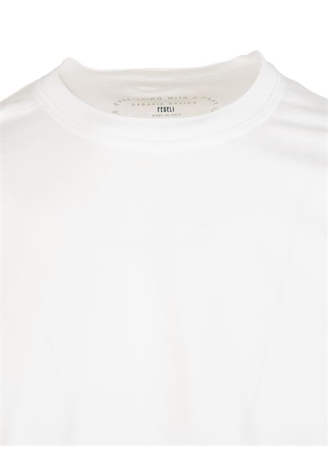 Basic T-Shirt In White Organic Cotton FEDELI | UEF010341