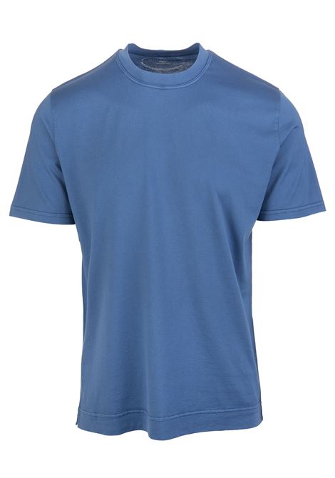 Basic T-Shirt In Blue Organic Cotton FEDELI | UEF0103525